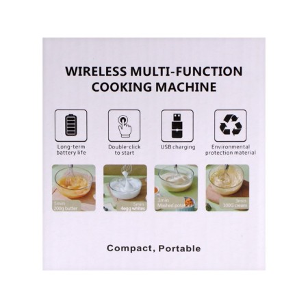 Mixer wireless LMR-01, 30 W, 5 speeds, 2 nozzles, battery, 1500 mAh, mix-9