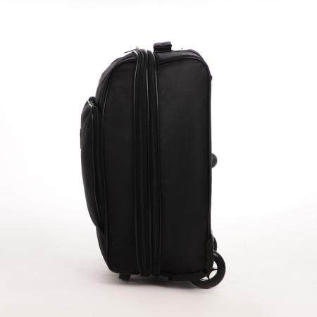 Small 20 suitcase "," Cartes factory ", lightning department, extension, external pocket, 2 wheels, black color-2