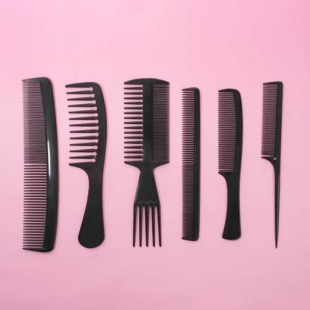 Set of combs, 6 items, black color-2