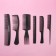 Set of combs, 6 items, black color