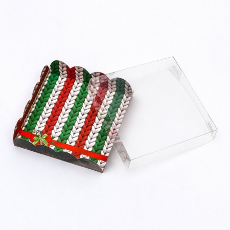 Cookie box, confectionery packaging, "forward for a dream", 12 x 12 x 3 cm, New Year-2