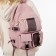 School backpack on lightning, 5 outer pockets, pink color