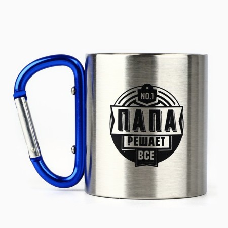 Tourist mug with carbine "Dad", 180 ml Mix