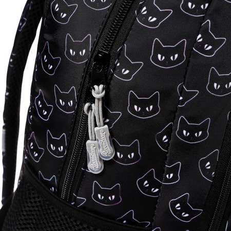 School backpack, with an ergonomic back, 39x27x16, Seventeen, universal, black-6