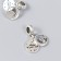 Bale with a pendant Metal for creativity "Oblushka with a hook" silver, rhinestones 1x2 cm