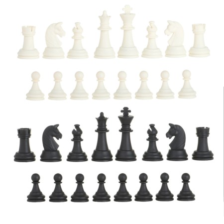 Chess figures, King H-6.2 cm, Pig H-3.2 cm, black and white-1
