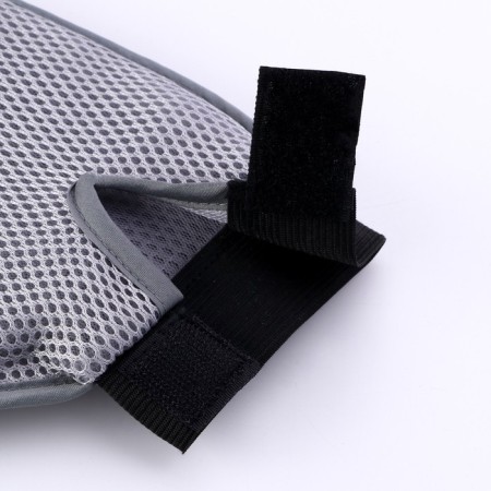Mitten - comb with metal teeth, gray-3