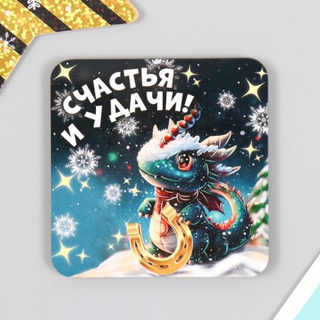 Magnet tree "Dragon. Happiness and good luck" 7x7 cm-1
