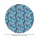 The tablecloth “Mosaic butterflies”, round, oxford, elastic band, size 140x140 cm, diameter 105-120 cm
