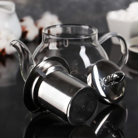 Glass teapot with metal sieve "Jacques", 700 ml-4