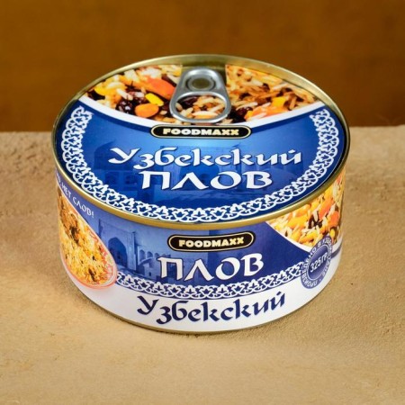 Uzbek pilaf with meat, 325g, canned-2