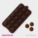 Form for chocolate “Assorted”, silicone, 21.5 × 10.4 × 1.5 cm, 15 cells, brown color
