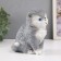 Piggy bank "Vaska kitten" gray, height 15.5 cm, width 10 cm, length 13.5 cm