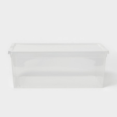 A box for storage with a lid, 10 l, 37 × 24 × 14 cm, the color is transparent-2