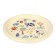 A plate with a decor D215 mm, light-beige