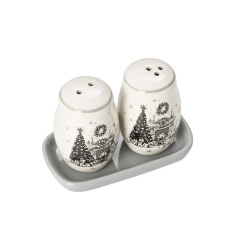 Set for spices of the Housing Dolyan, 3 subjects: Solonka 130 ml, pipe 130 ml, stand-1