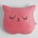 Pillow "Ethel" Cat pink 48x38cm, velor, 100% p/e