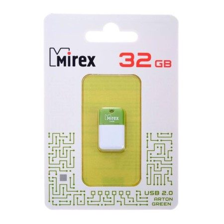 Flash drive Mirex Arton Green, 32 GB, USB2.0, th Up 25 MB/s, PBU up to 15 Mb/s, white-green-4