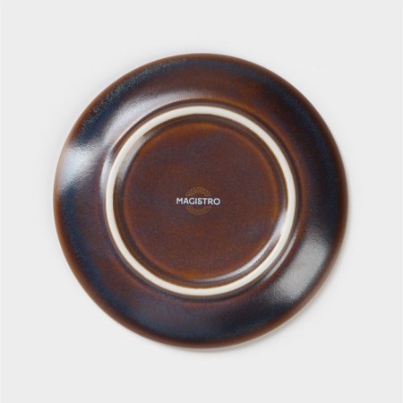 Porcelain saucer Magistro Garland, D = 14.2 cm, blue color-3