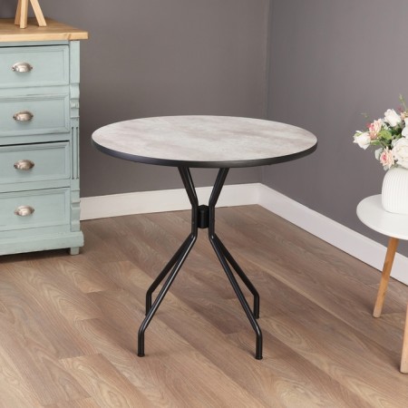 Table Kitchen Rund LDSP 22 mm, 780x780x740, cement-2