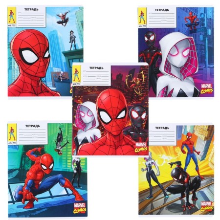 A notebook in a cage 18 sheets, 5 types of mix, cover coated cardboard, spider-man-2