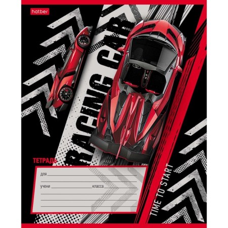 Notebook 12 sheets, in the scythe ruler "I love speed", covered cardboard, rounded corners, offset block 65g/m2, 5V, mix-3