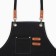 Apron Ethel with pockets Black, 75*68 cm p/e 50%, HL 50%