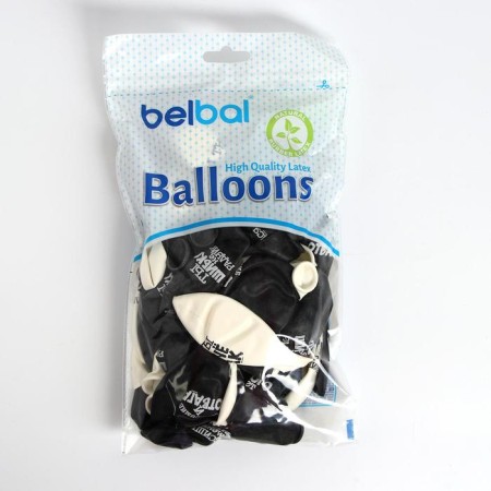 Shar Latex 14 “Insults”, pastel, set of 50 pcs., Black and white mix-1