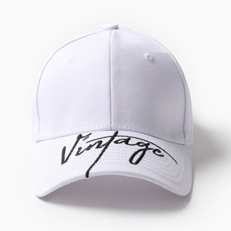 Women's cap Minaku "Vintage", white color, rr 54-56-1