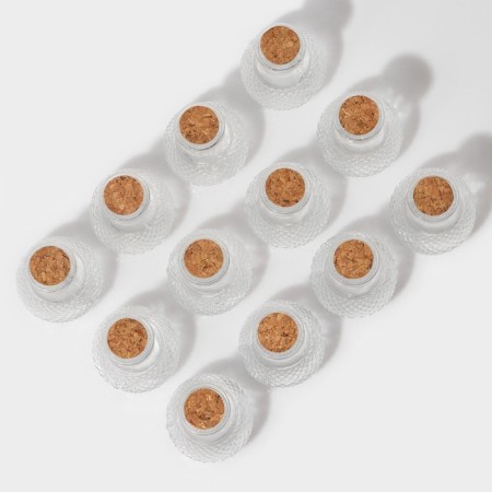 A set of glass jars for spices with a cork lid "Parfa", 50 ml, 5.5 × 5.5 × 7 cm, 12 pcs-1