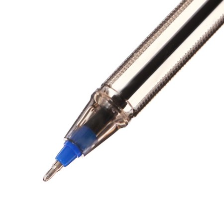 A set of ballpoint pens 12 pieces, 0.7 mm, a transparent needle, writing node, blue ink.-3