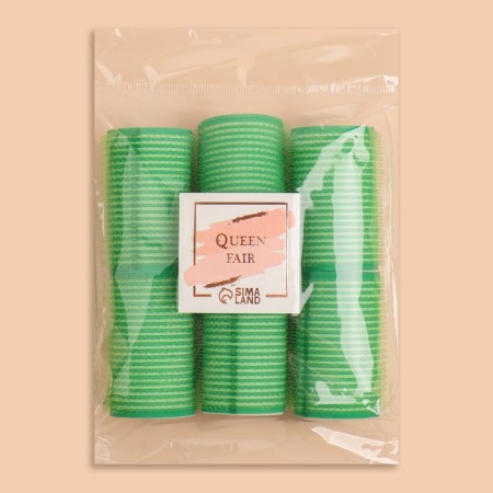 Velcro curlers, d = 3.5 cm, 6 cm, 6 pcs, color mix-6