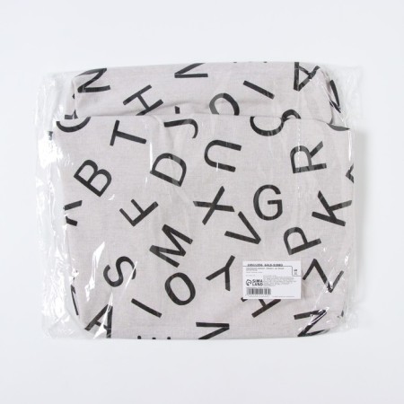 Textile basket of the share "letters", col. White, 32*32*32 cm-2