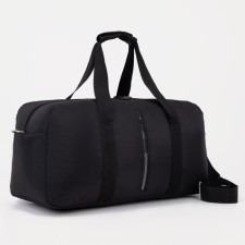 Sports bag with lightning, 2 external pockets, average size, black color