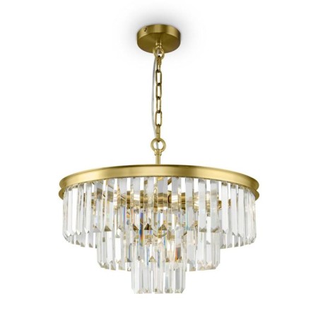 Suspension lamp Maytoni Mod085PL-07BS, 7HE14, 40W, 50x50x115 cm, brass color