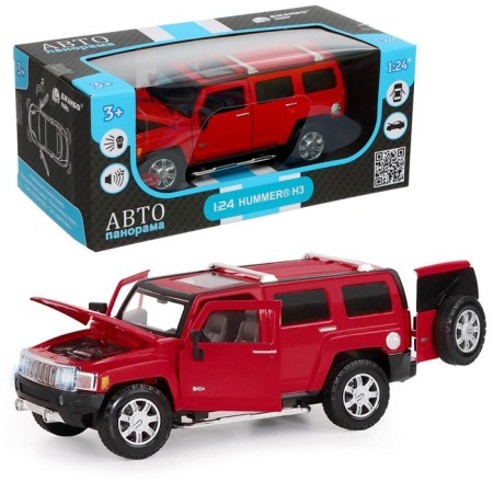 Metallic machine Hummer H3 1:24 DOSELS, HAPOT, FREE WHERE WORKS, Light and Sound Effects