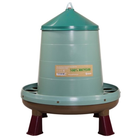 Bunker feeder for poultry 8 kg, on legs, mix, eco recycled