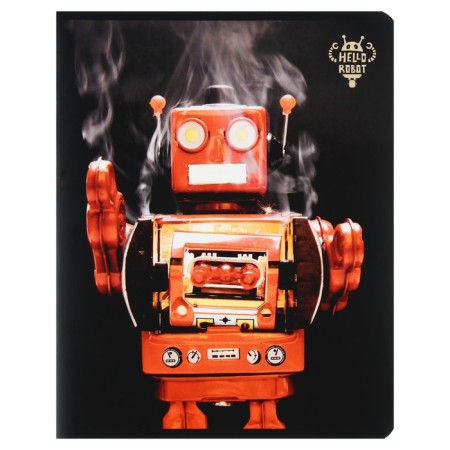Notebook of 48 sheets in a cage on a "robots" paper clip, cover coated cardboard, matte lamination, mix-3