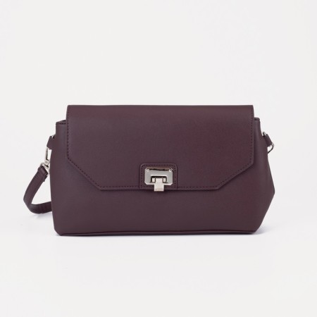 Bag-mixer on the valve, outer pocket, long belt, burgundy color