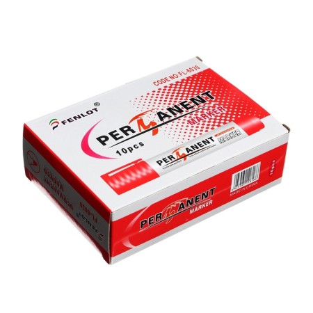 Permanent marker 3.0 mm, red, round tip-3
