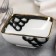 Bowl ceramic Black style, d = 11.5 cm, white color
