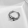 Piercing in the ear "Ring" with a hitch, d = 12 mm, color silver