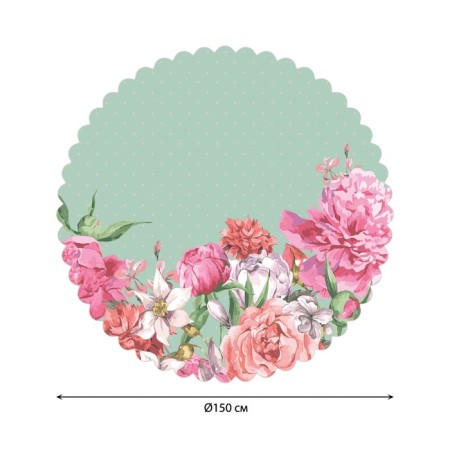 Tablecloth “flowers as a gift”, round, sata, d = 150 cm-1