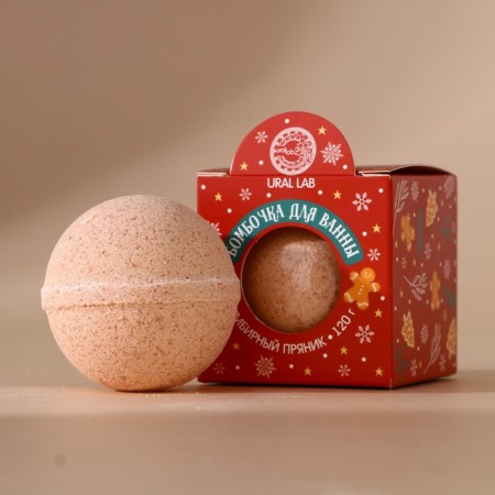 Bombochka for the bath New Year's Ural Lab, 120 g, aroma of gingerbread-1