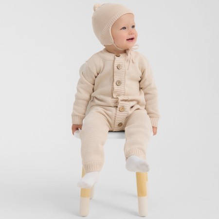 Combine Knitted Minaku, height 80-86, beige color-1