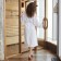 Trush Ethel, female robe, p 50-52 color white, 100% cotton, 320 g/m2