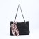 Soper bag with zipper, black color