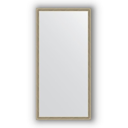 Mirror in the baguette frame - twisted silver 28 mm, 48 x 98 cm, evoForm