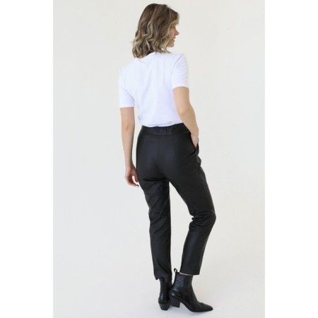 Artificial leather pants with high planting, size 50-1