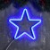 LED figure "Star" 28 cm, plastic, 220 V, glow of blue